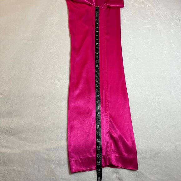 Zara High Rise Satin Wide Leg Trouser Pants Size S Preppy Maximalist Feminine - Picture 12 of 13